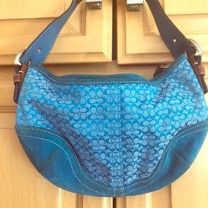 Authentic Coach purse blue hottie